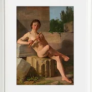 Ein männliches Modell, das Flöte spielt – 1826