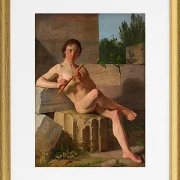 Ein männliches Modell, das Flöte spielt – 1826