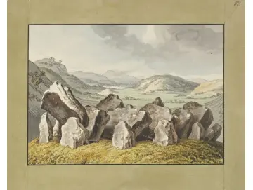 Ein prähistorischer Steinkreis auf einem Hügel - 1790
