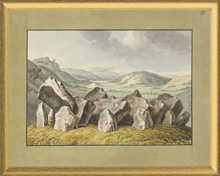 Ein prähistorischer Steinkreis auf einem Hügel - 1790