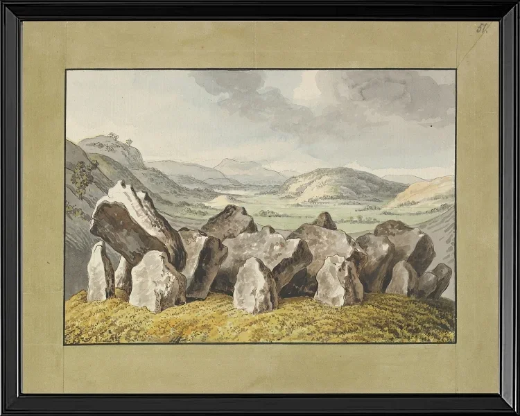 Ein prähistorischer Steinkreis auf einem Hügel - 1790