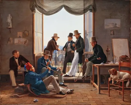 Eine Gruppe dänischer Künstler in Rom – 1837