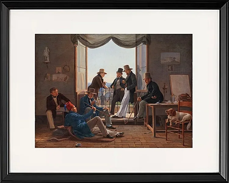 Eine Gruppe dänischer Künstler in Rom – 1837