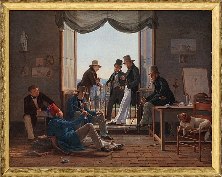 Eine Gruppe dänischer Künstler in Rom – 1837