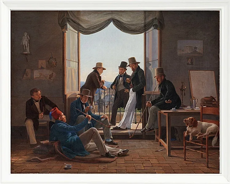 Eine Gruppe dänischer Künstler in Rom – 1837
