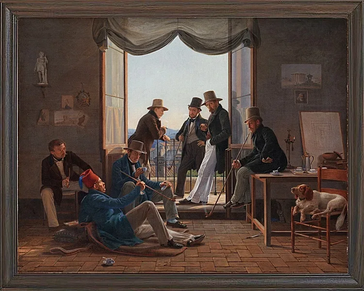 Eine Gruppe dänischer Künstler in Rom – 1837