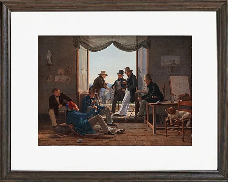 Eine Gruppe dänischer Künstler in Rom – 1837