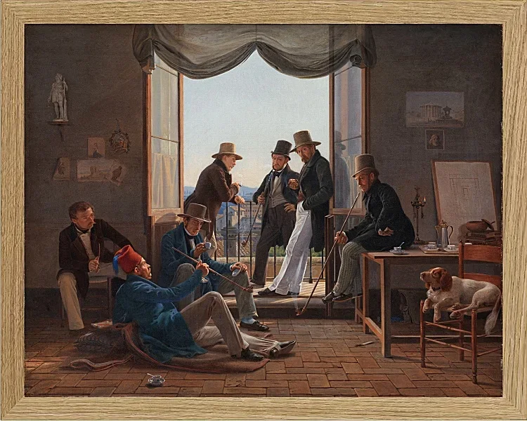 Eine Gruppe dänischer Künstler in Rom – 1837