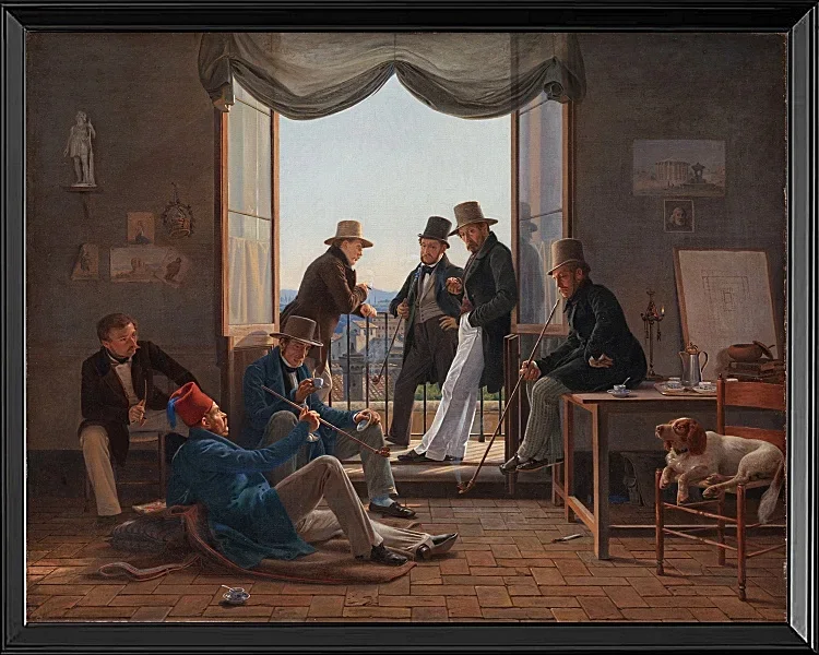 Eine Gruppe dänischer Künstler in Rom – 1837