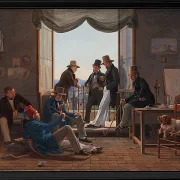 Eine Gruppe dänischer Künstler in Rom – 1837