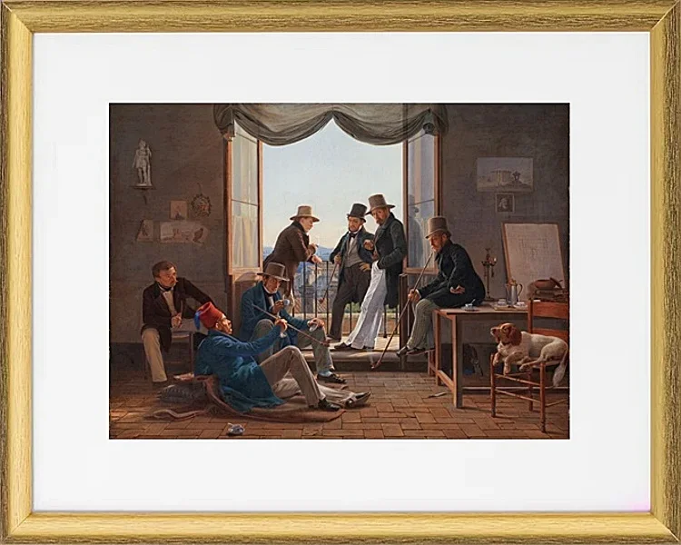 Eine Gruppe dänischer Künstler in Rom – 1837