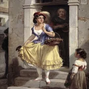 Eine Italienerin auf dem Weg zum Karneval - 1835