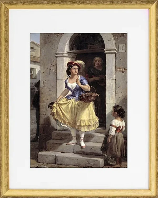 Eine Italienerin auf dem Weg zum Karneval - 1835