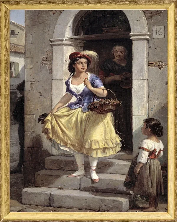 Eine Italienerin auf dem Weg zum Karneval - 1835