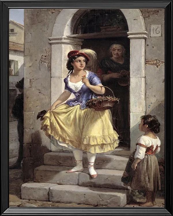 Eine Italienerin auf dem Weg zum Karneval - 1835