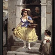 Eine Italienerin auf dem Weg zum Karneval - 1835