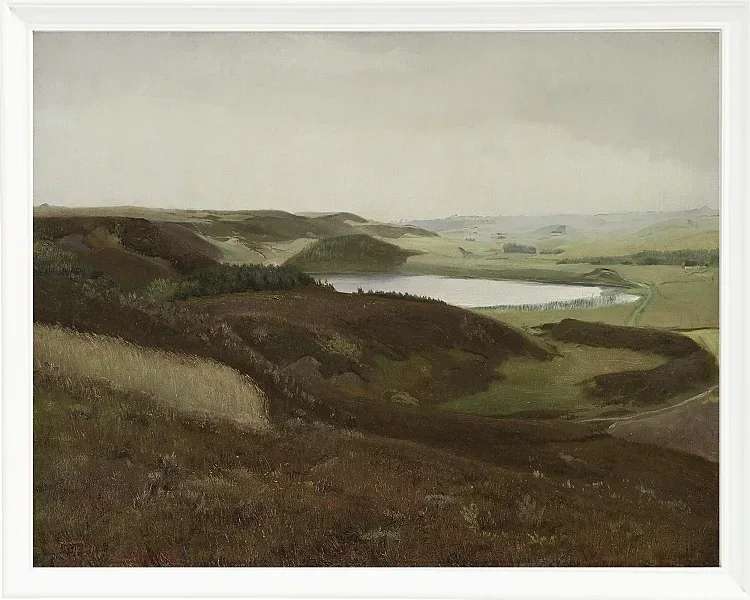 Laurits Andersen Ring – Et landskab ved Bryrup Jylland 1888 | Indrammet giclée-kunsttryk