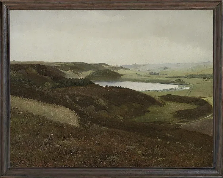 Laurits Andersen Ring – Et landskab ved Bryrup Jylland 1888 | Indrammet giclée-kunsttryk