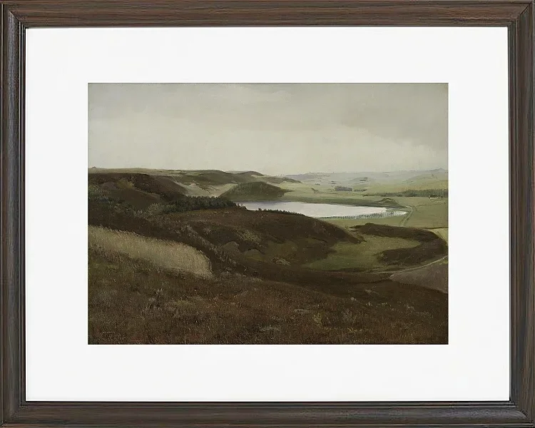 Laurits Andersen Ring – Et landskab ved Bryrup Jylland 1888 | Indrammet giclée-kunsttryk