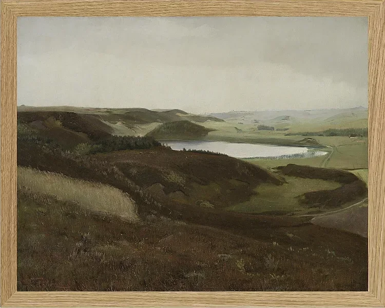 Laurits Andersen Ring – Et landskab ved Bryrup Jylland 1888 | Indrammet giclée-kunsttryk