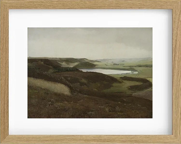 Laurits Andersen Ring – Et landskab ved Bryrup Jylland 1888 | Indrammet giclée-kunsttryk