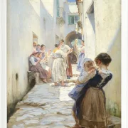 Eine Straße in Torello, Italien – 1890