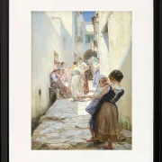 Eine Straße in Torello, Italien – 1890