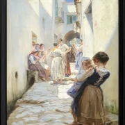 Eine Straße in Torello, Italien – 1890