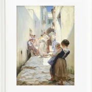 Eine Straße in Torello, Italien – 1890