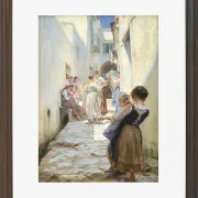 Eine Straße in Torello, Italien – 1890
