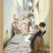 Eine Straße in Torello, Italien – 1890