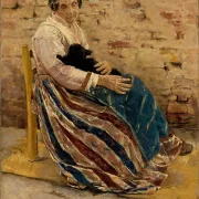 Eine alte Frau mit Katze – 1878