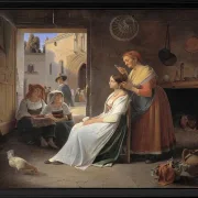 En ung italiensk kvinde bliver udsmykket af sin mor - 1835