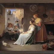 En ung italiensk kvinde bliver udsmykket af sin mor - 1835