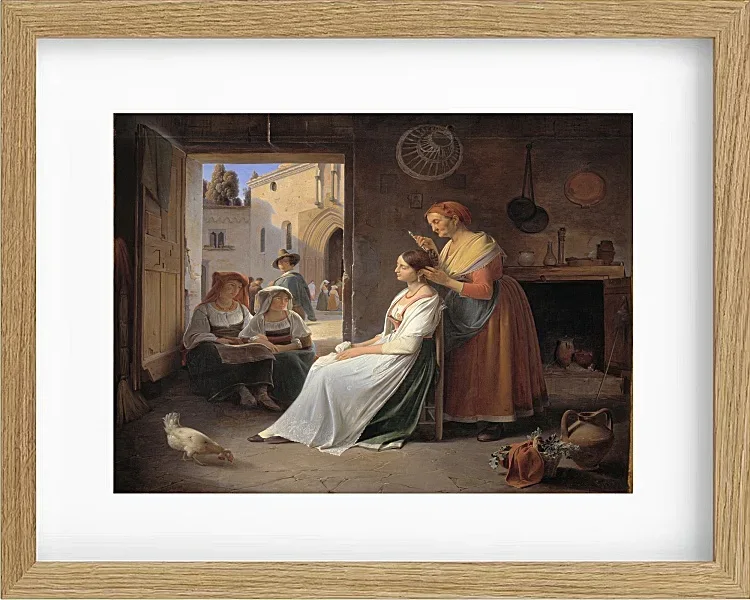 En ung italiensk kvinde bliver udsmykket af sin mor - 1835