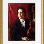 En ung musiker med sin violin - 1854