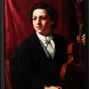 En ung musiker med sin violin - 1854