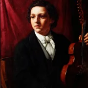 En ung musiker med sin violin - 1854