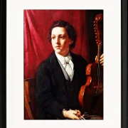 En ung musiker med sin violin - 1854