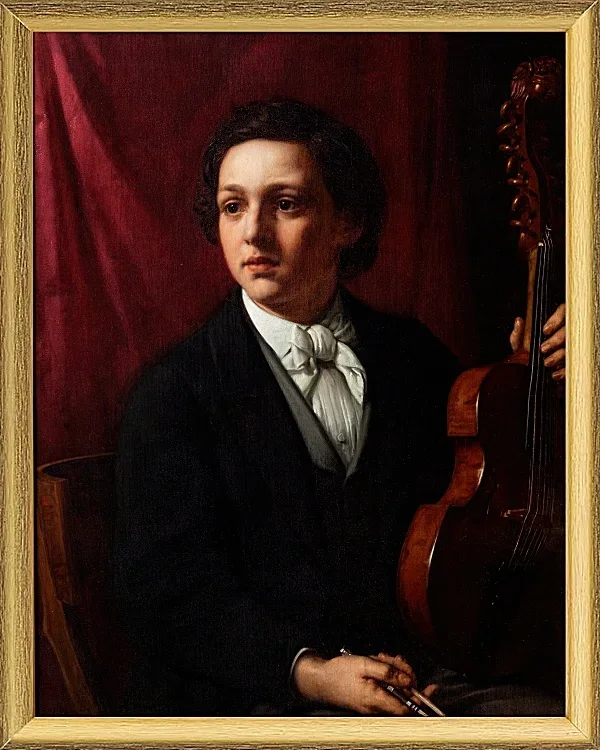 En ung musiker med sin violin - 1854