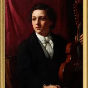En ung musiker med sin violin - 1854