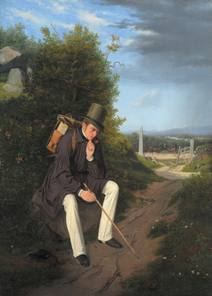 Ein Künstler ruht am Straßenrand – 1832