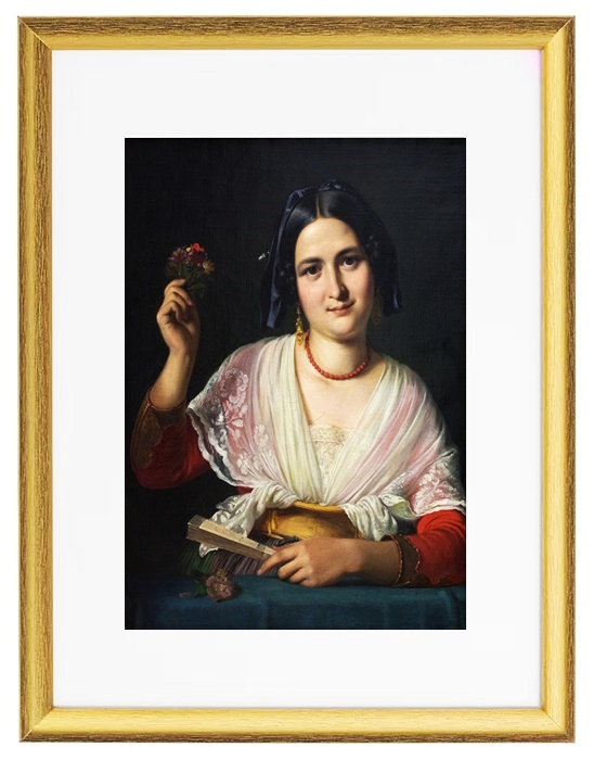 A roman woman in fancy dress - 1847