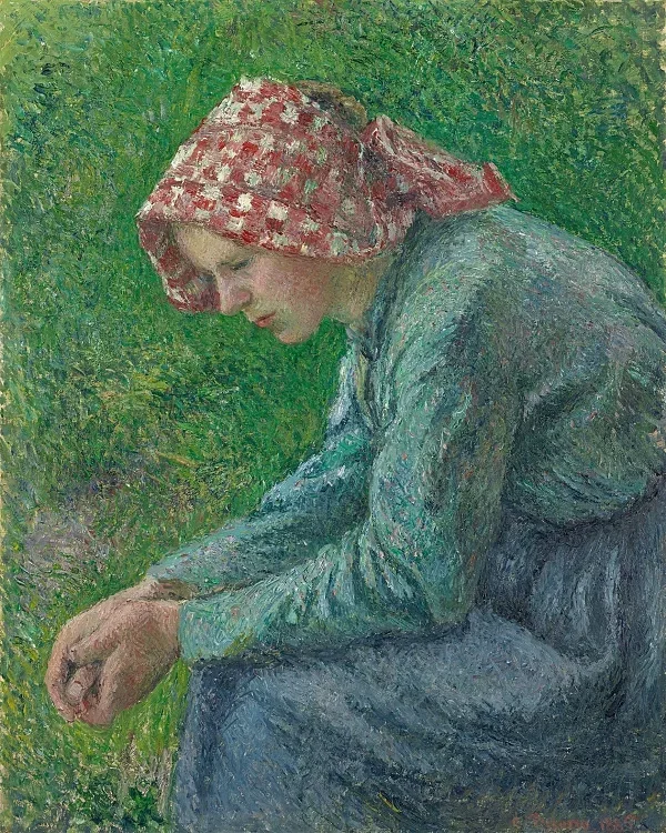 Eine sitzende Bäuerin - 1885