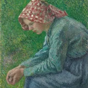 Eine sitzende Bäuerin - 1885