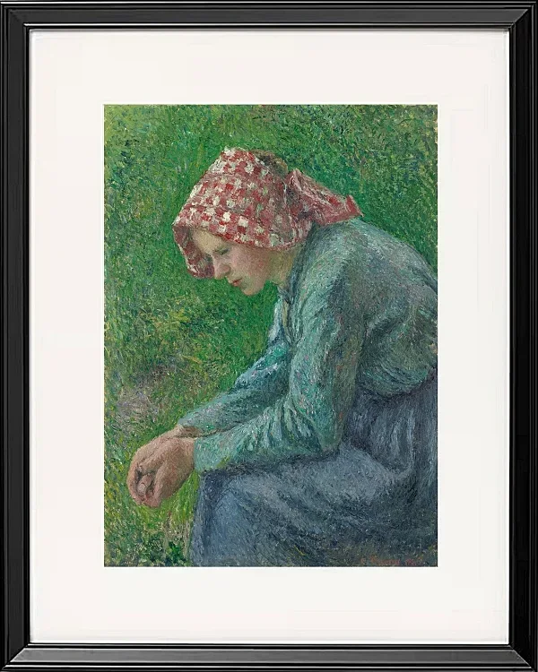 Eine sitzende Bäuerin - 1885