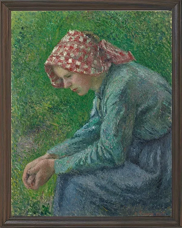 Eine sitzende Bäuerin - 1885