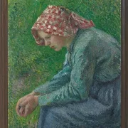 Eine sitzende Bäuerin - 1885
