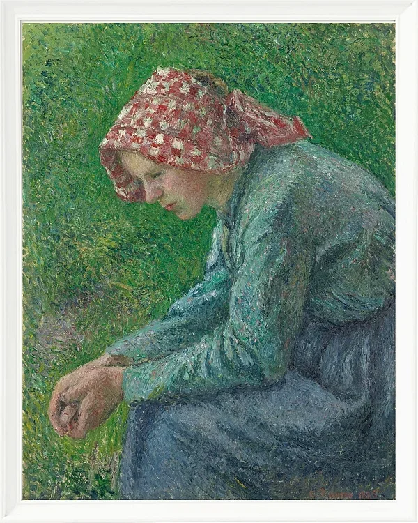 Eine sitzende Bäuerin - 1885
