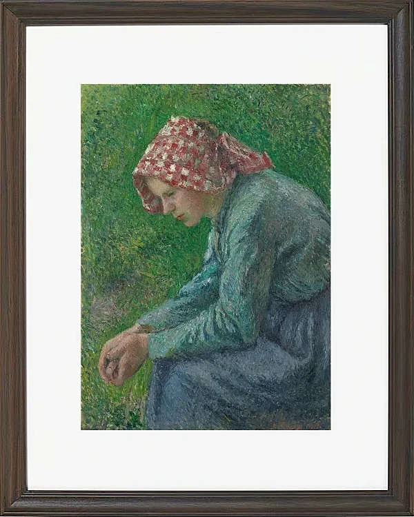 Eine sitzende Bäuerin - 1885